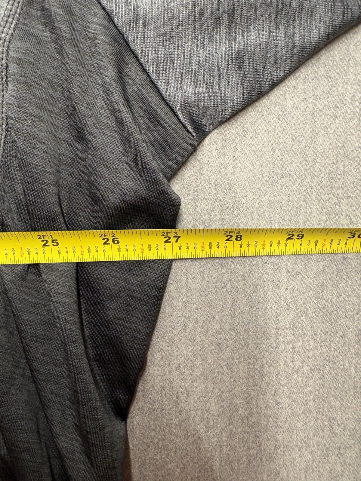 Real Essentials Men's 5XT Gray Long Sleeve Crew Neck Active Stretch T-Shirt gallery