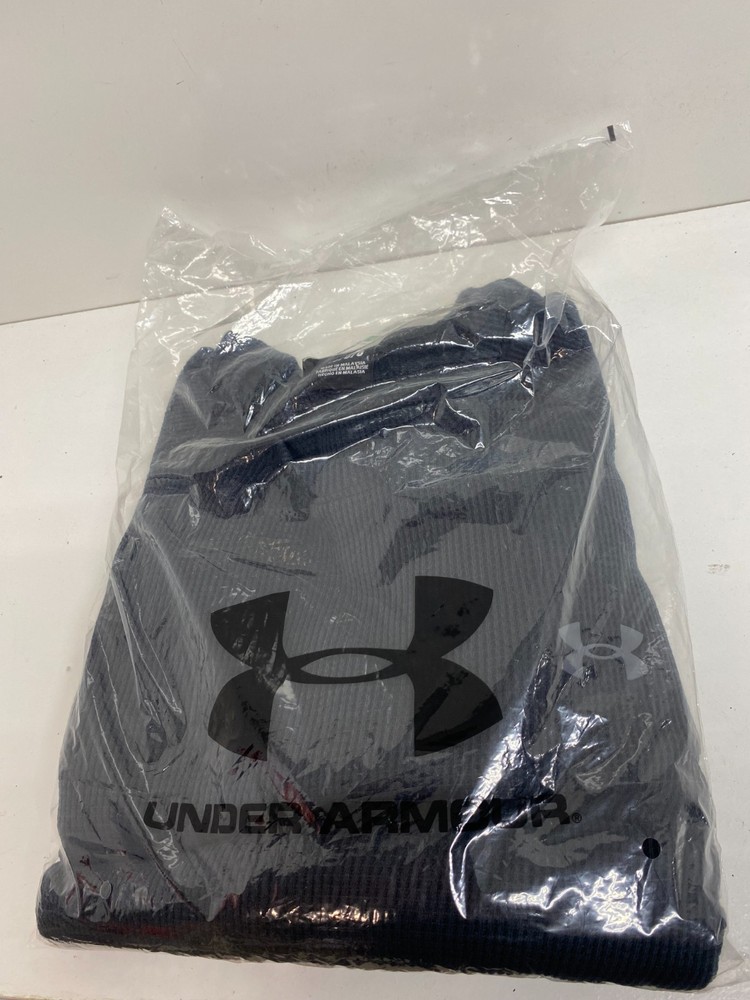 Under Armour Expanse Waffle Crew Long Sleeve Shirt Men's Large Black NWT