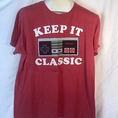 Nintendo Game Keep It Classic Red Lightweight T-shirt Large Retro Gamer Retro L