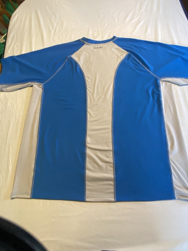 Cabelas Extreme Preformance Gear Men’s 2XL Blue Athletic Short Sleeve Shirt gallery