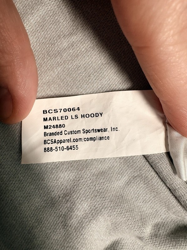 Grey Nike Hooded Pullover Long Sleeve Shirt Size Large W/Rounded Drop Tail Hem gallery