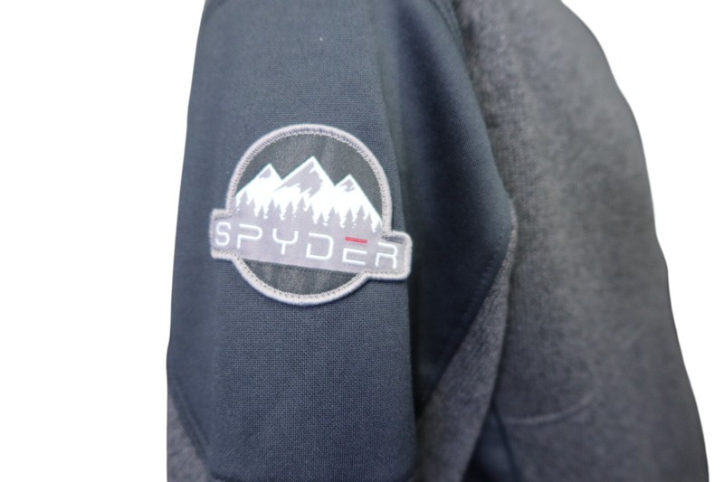 Spyder Fleece Empire Jacket Men's Size L Full Zip Pockets Logo Gray gallery