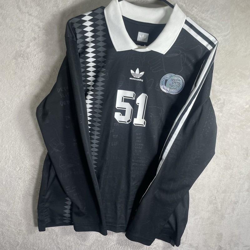 Skateboarding Mark Johnson Adidas Jersey Adult Medium Black White 2018 Copa Men gallery