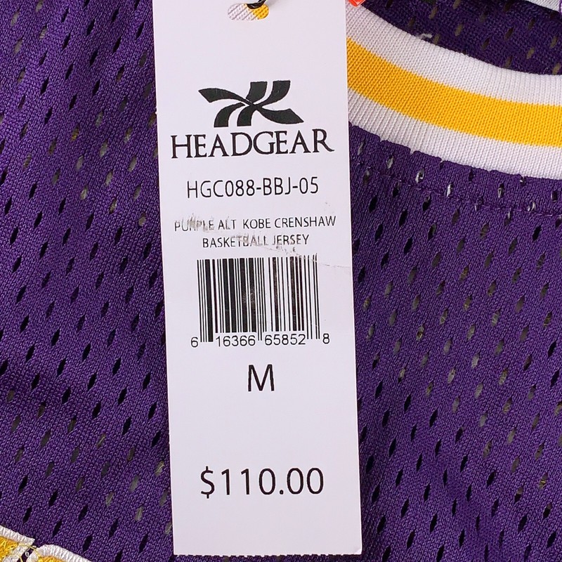 Headgear Classics Men's Medium Purple Crenshaw Kobe Bryant 8 Basketball Jersey gallery