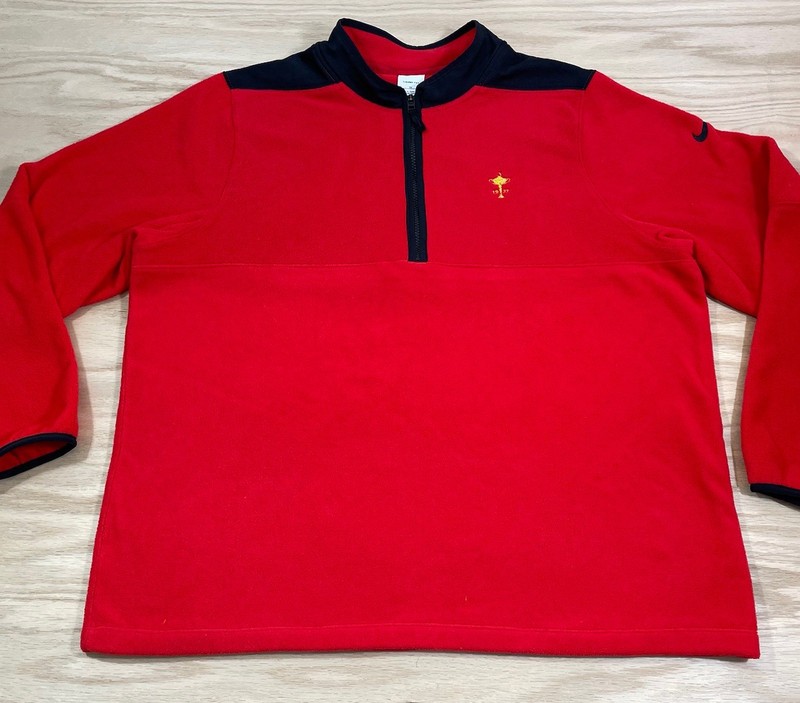 Men’s Nike Therma-Fit Ryder Cup Golf 1/2 Zip Fleece Pullover Top Adult XL Red gallery