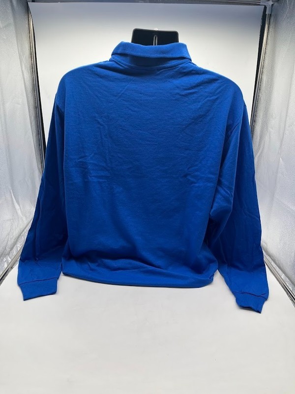 Jerzees Mens Spotshield Long Sleeve Jersey Polo Shirt 437ML Royal Size XL gallery