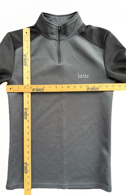 BoohooMAN 1/4 Zip Pullover Mens XS Gray Athletic Base Layer Training Top gallery