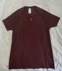 Gymshark Apex Seamless T Shirt, Dark Red Size Medium