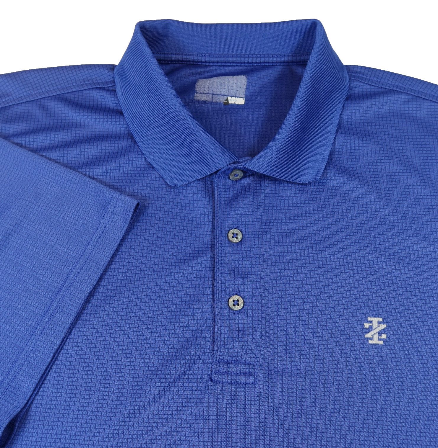 IZOD Men's Golf Comfort Stretch Grid Polo Shirt Size XL Royal Blue Performance gallery