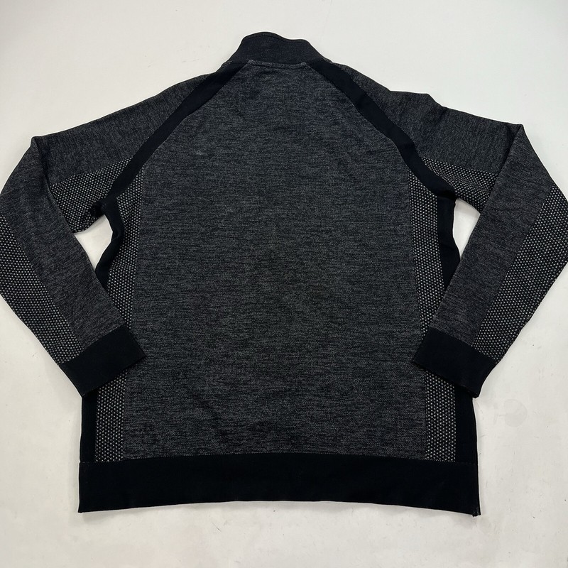 Proof Seamless Quarter Zip Charcoal Gray Pullover Size XL Performance Stretch gallery