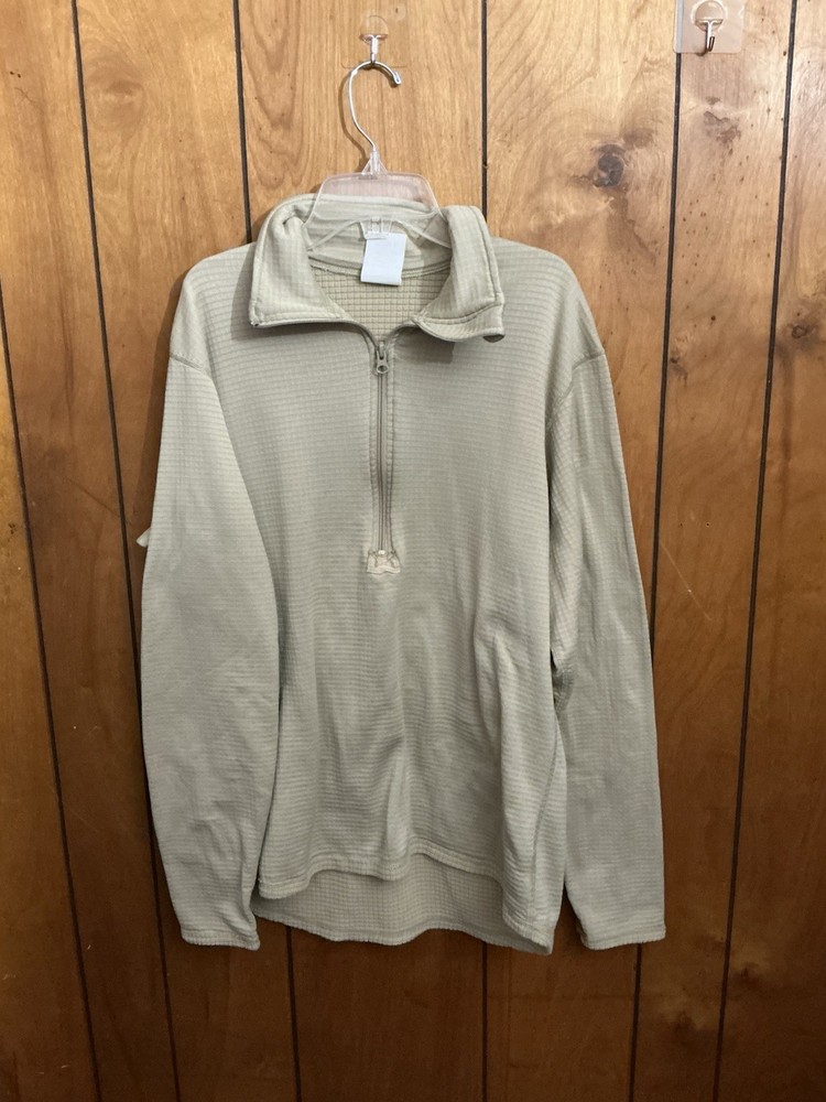 US Army Gen III Cold Weather Mid Weight Shirt Mens Medium Waffle Grid Military