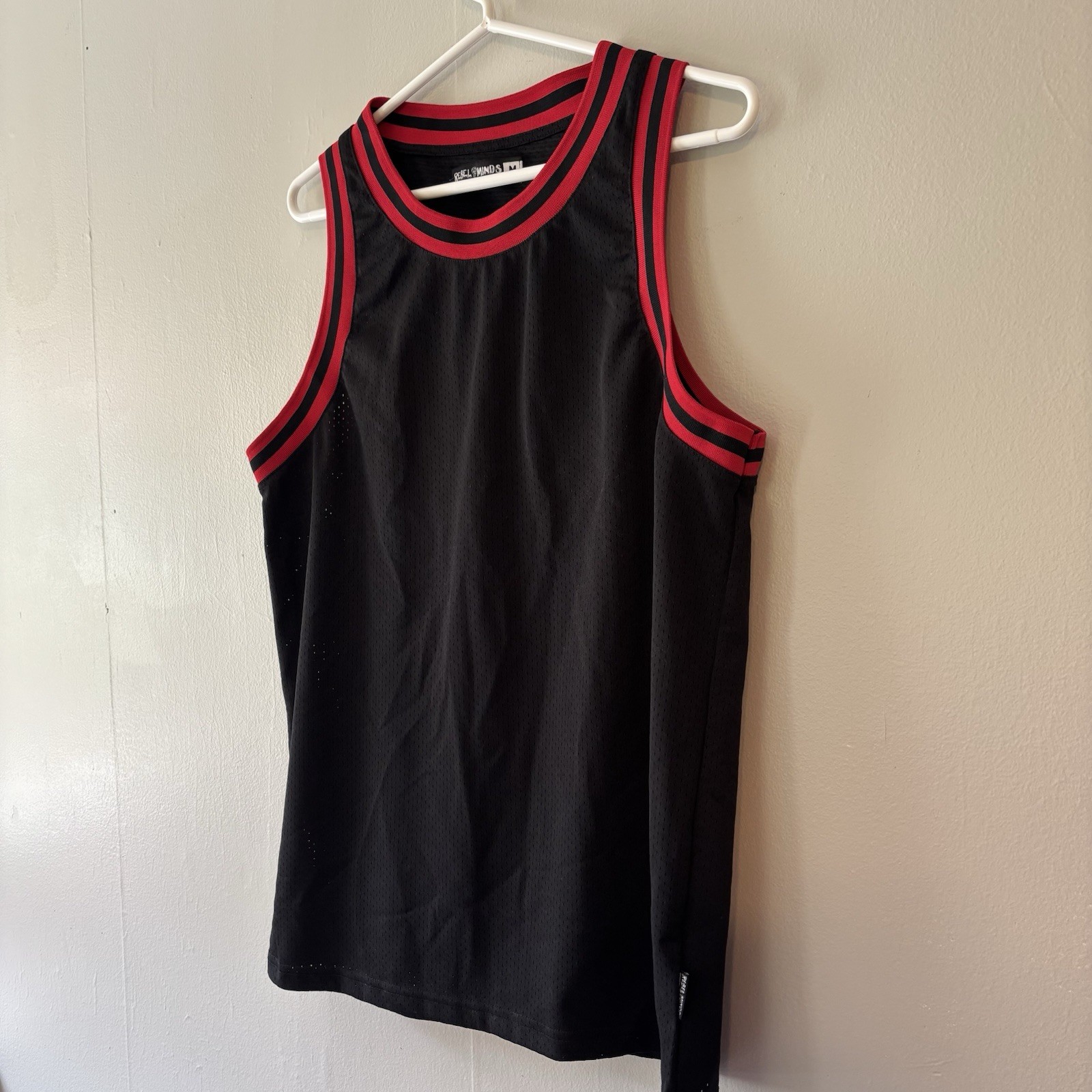 Rebel Minds Mesh Tank Top Men’s Medium Black Red gallery