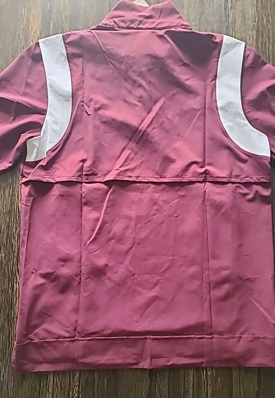 Nike Men Coach Performance Short Sleeve Sideline Jacket Medium Burgundy $80 gallery
