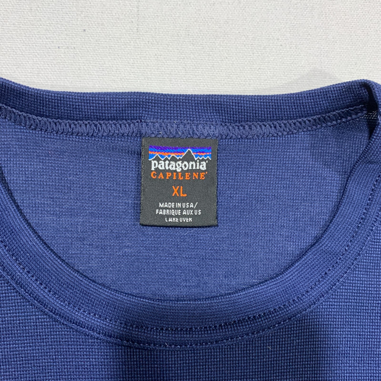 Vintage USA MADE Patagonia Capilene Shirt Mens XL Blue Crew Long Sleeve gallery