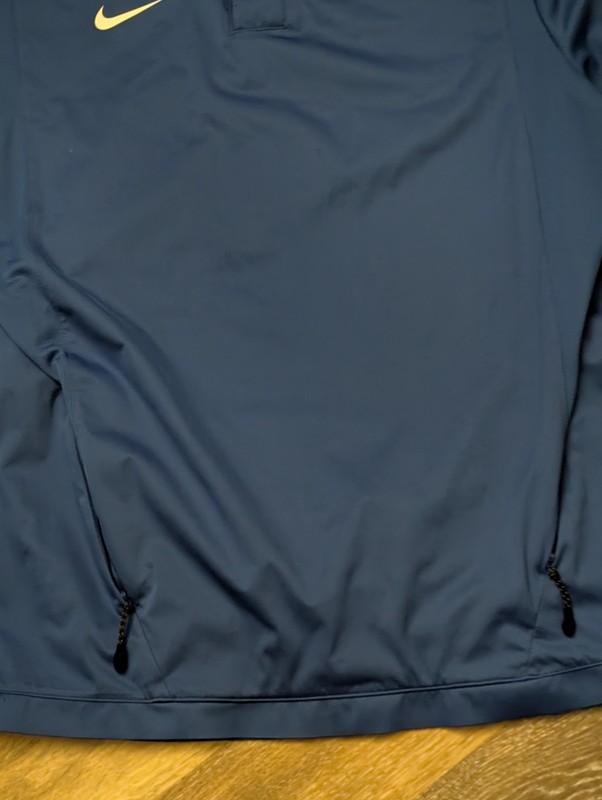 Nike Baseball Pullover Shirt Mens Medium Blue Short Sleeve Pockets Performance gallery