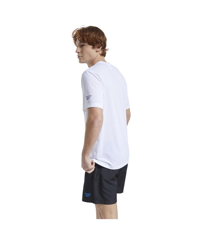 Reebok Mens Classic Earth (Ree)cylcle Graphic T-Shirt, White, Medium gallery