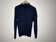 Cross Eyed Moose Mens Blue 1/4 Zip Muscle Fit Pullover Size Small NWT