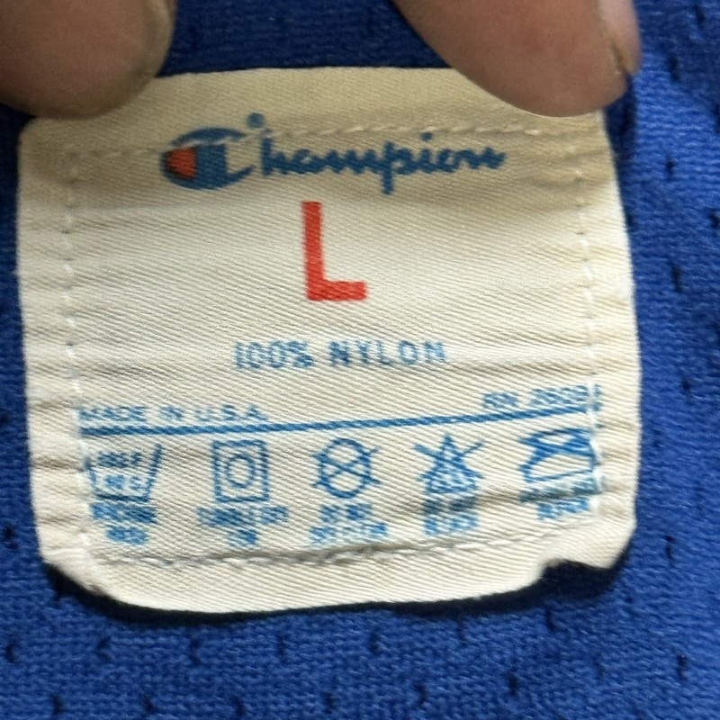 Vintage Champion # 3 Blue Football Jersey Size Large Made USA 70s 80s gallery