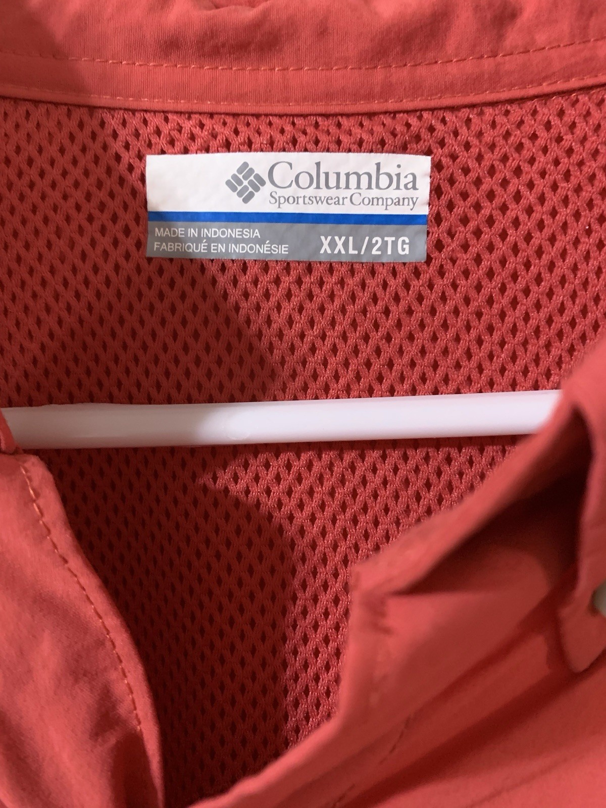 Columbia PFG Bahama Long Sleeve Nylon Fishing Shirt Mens XXL 2 TG HOT CORAL gallery