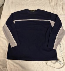 Y2K Vintage Color Block Heavyweight Long Sleeve, Size L