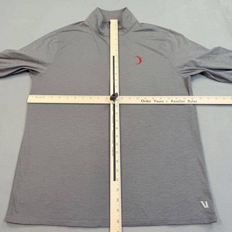 Vouri Pullover Mens Large Gray Ease Lightweight 1/4 Zip Stretch Athletic Layer gallery