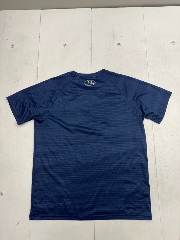 Under Armour Dark Blue Athletic Loose Fit Short Sleeve Shirt Mens Size Medium gallery