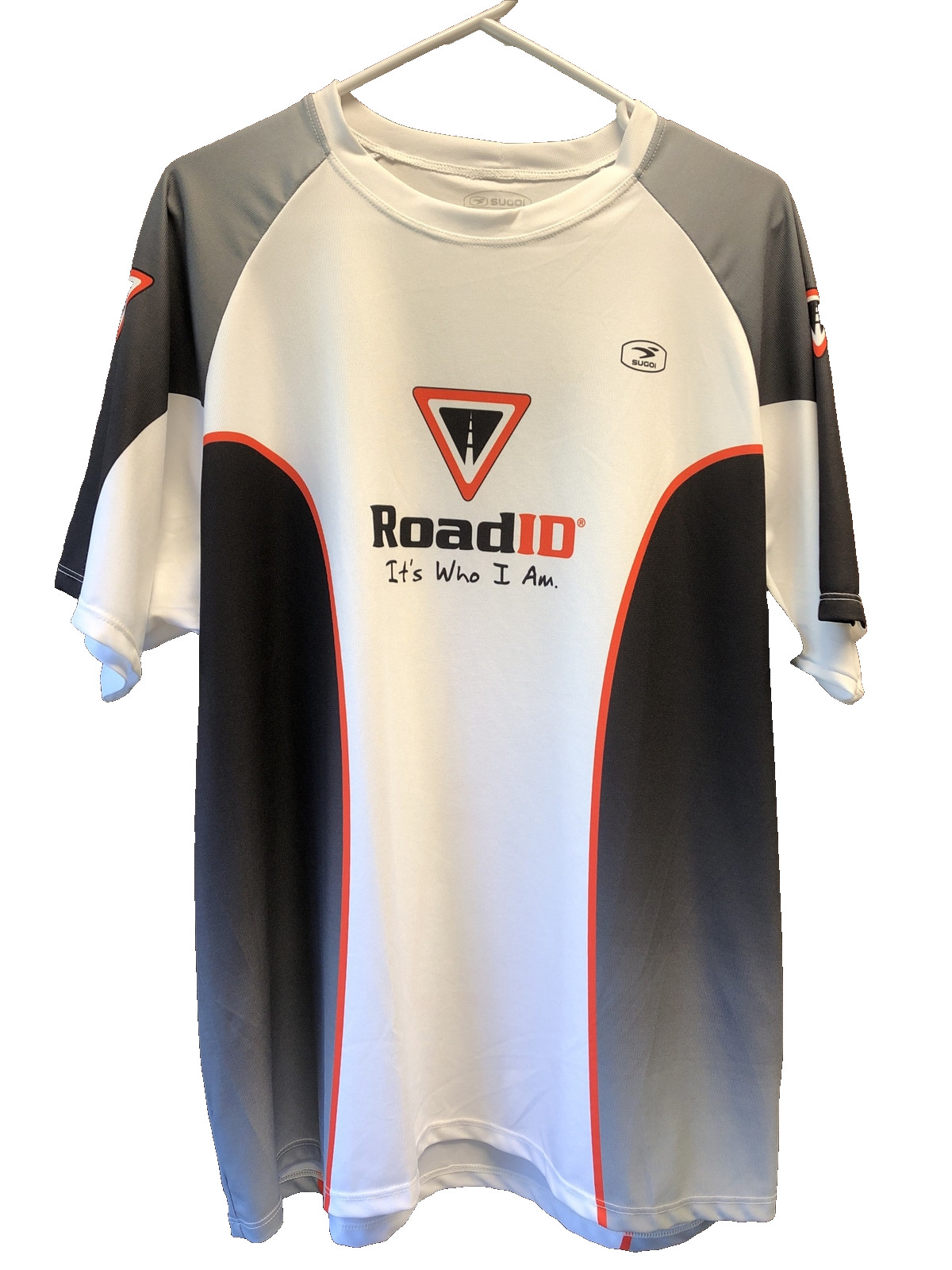 NWOT Sugoi 2XL White Black Gray Road ID Activewear Short Sleeve Tshirt Mens gallery