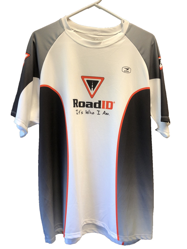 NWOT Sugoi 2XL White Black Gray Road ID Activewear Short Sleeve Tshirt Mens