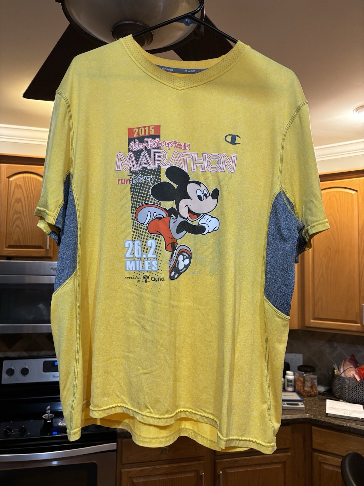 Walt Disney W Run Disney 26.2 Marathon Shirt Mens XL 2015 Mickey Mouse Champion gallery