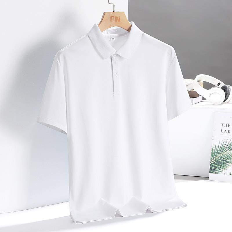 Polo Shirt Men's Short Sleeve T-shirt Ice Silk Dad Summer Casual Half Sleeve gallery