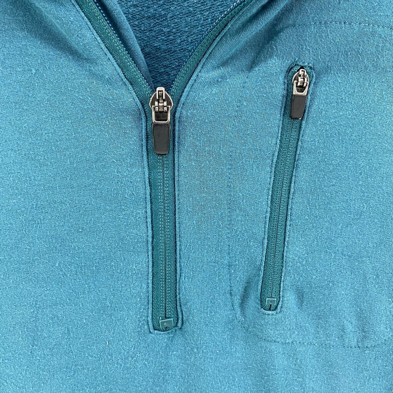 Free Fly Shirt Mens Teal Green Bamboo Flex 1/4 Zip Pullover Performance Large gallery