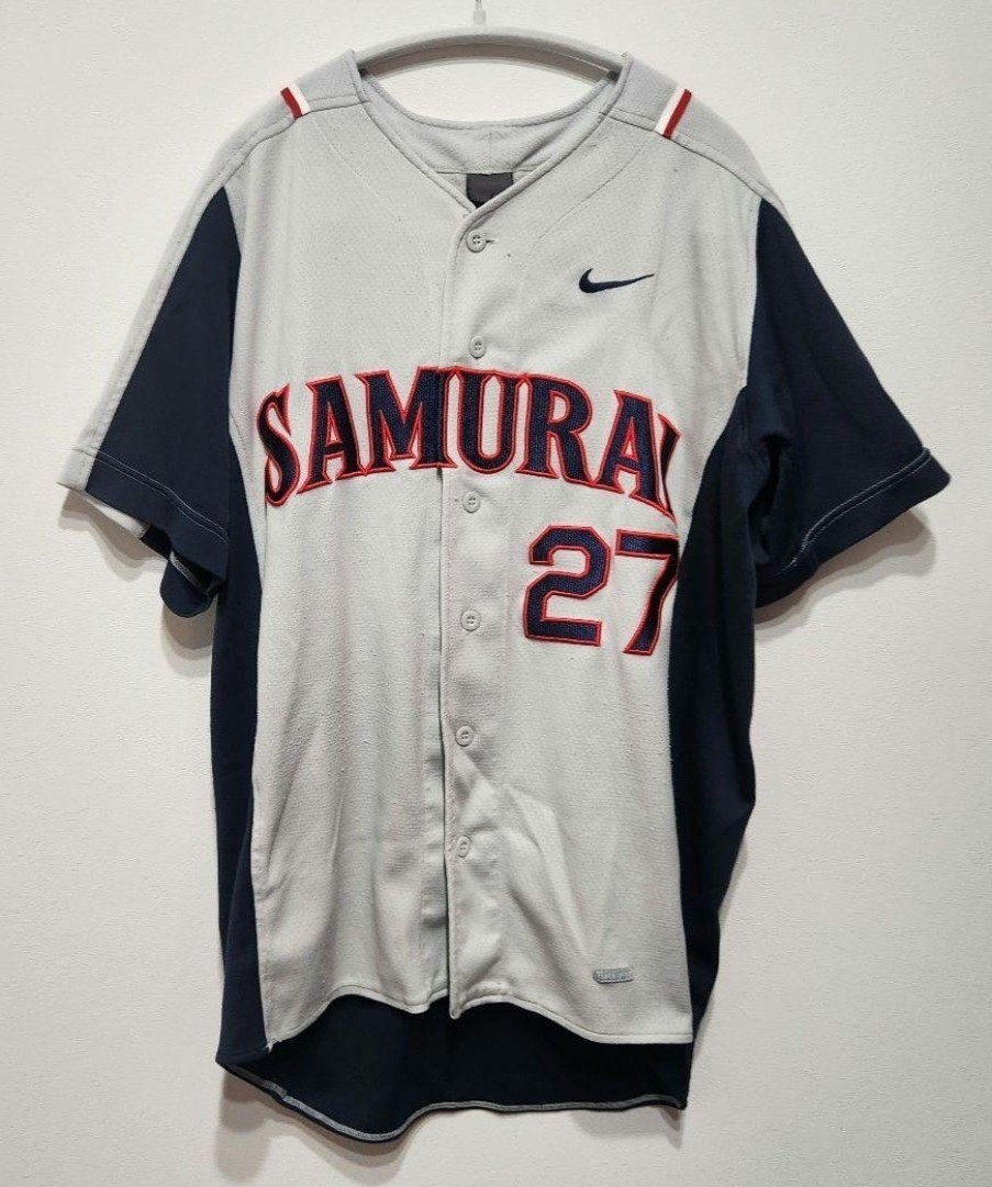 NIKE Samurai Baseball Jersey Made in Japan 90s Vintage Rare Sports Shirt gallery