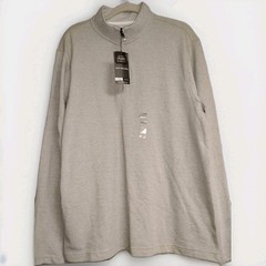 Van Heusen Flex Stretch Classic Fit Mock Neck Quarter Zip Pullover Gray L