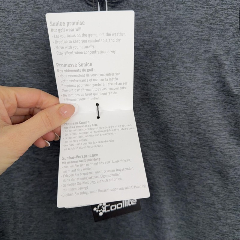 Sunice Pullover Mens Small Charcoal Tobey Lightweight Coollite Golf Layering NWT gallery