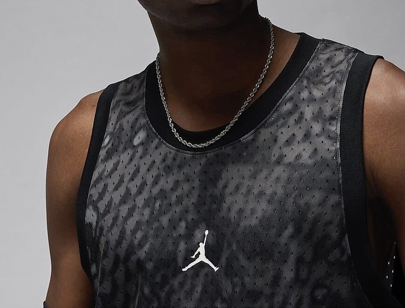 Nike Air Jordan Sport Dri-FIT Mesh Jersey Center Jumpman Black Size L FN5854-010 gallery