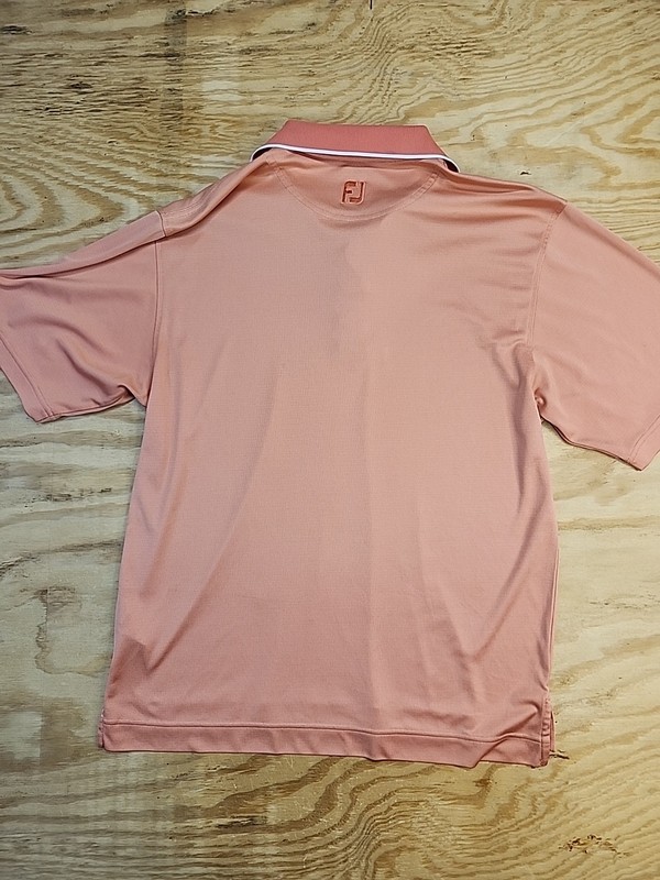 FJ Foot Joy Orange Golf Polo Shirt Mens Medium Lightweight Polyester gallery