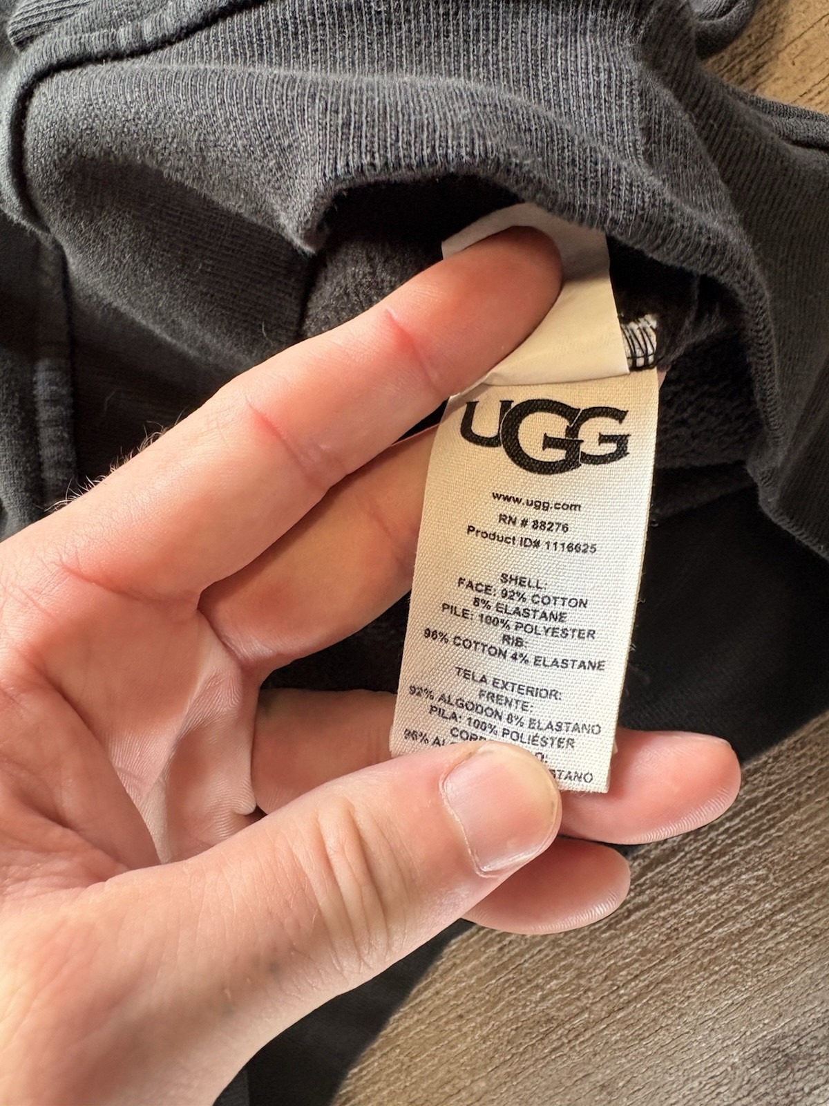 UGG Men’s M Black 1/4 Zip Mock Neck Stand-Up Collar Pullover Sweatshirt LS gallery