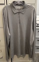 Michael Strahan Long Sleeve 1/4 zip Shirt Gray XL Mens
