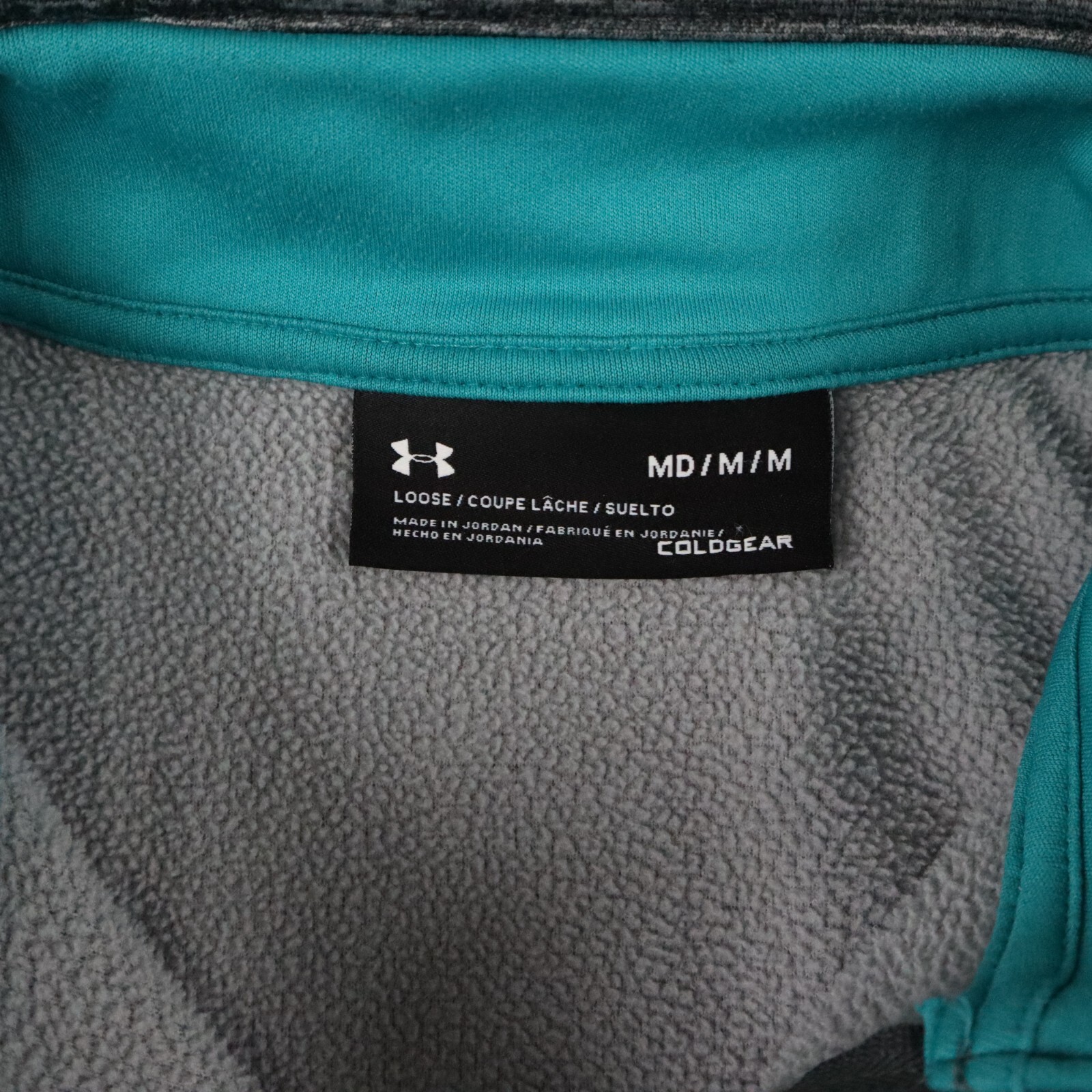 Under Armour 1/4 Zip Pullover Mens Medium ColdGear Mock Neck Gray Long Sleeve gallery