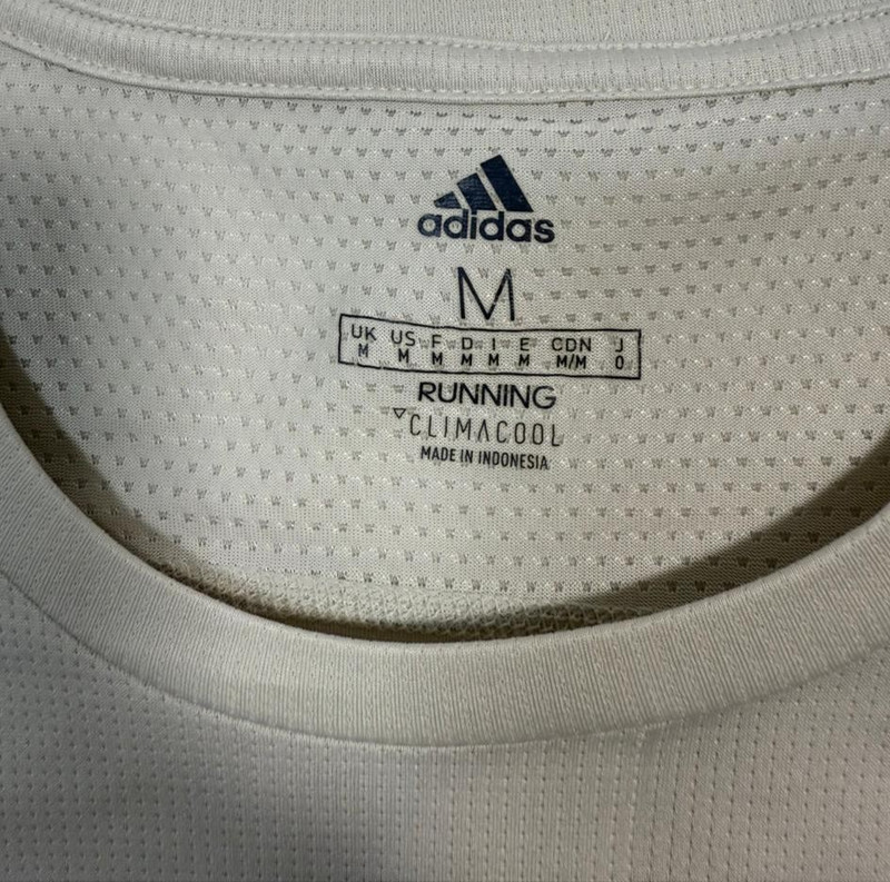 Adidas Men's Light Grey Running Climacool Performance T-Shirt 3-Stripe M gallery