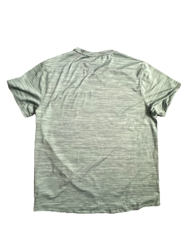 Reebok Men’s Large Lightweight Workout Shirt Heather Olive Gray Short Sleeve Tee gallery