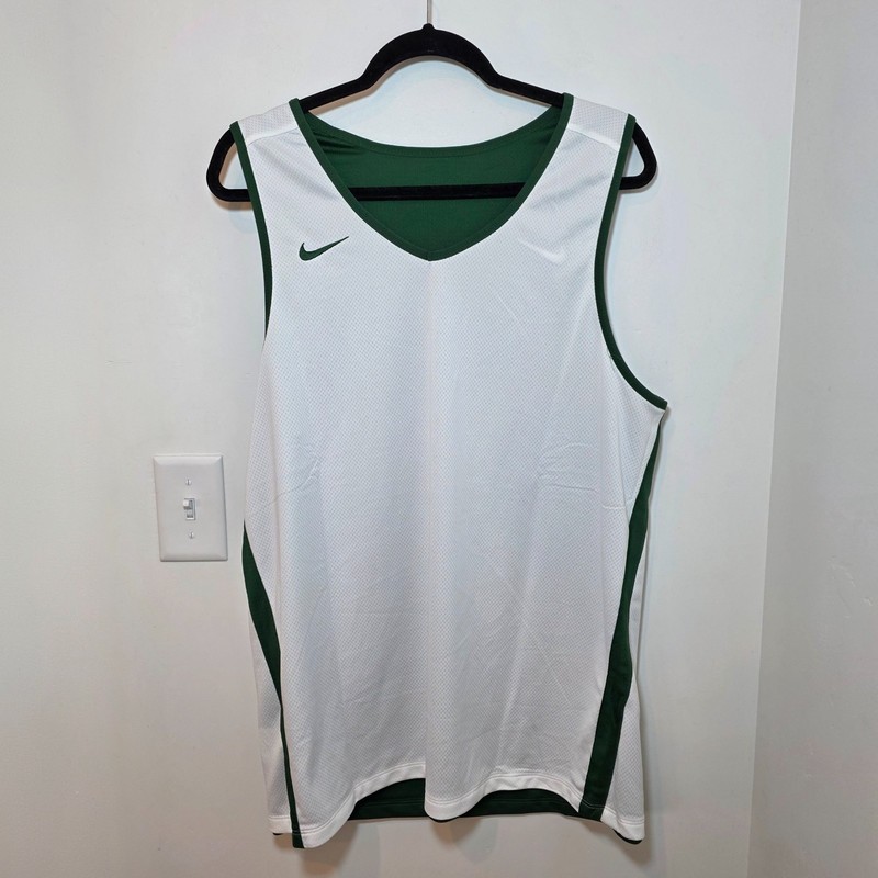 Nike Green White Black Lot Of Two Basketball Jersey Men's Size L NWT gallery