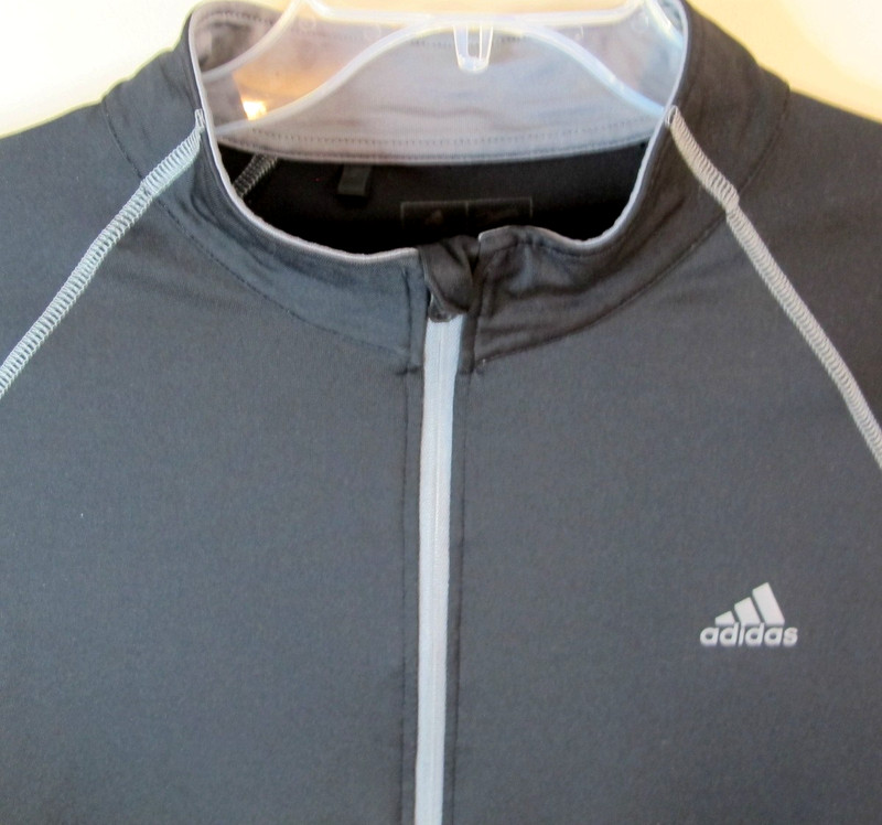 Adidas Lightweight1/4 Zip Performance Pullover Men's Medium Black Stretch Golf gallery