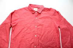 VTG UNDEFEATED ~OXFORD~ WORK SHIRT L ~ROSE~ button/utility/logo/wtaps/collared