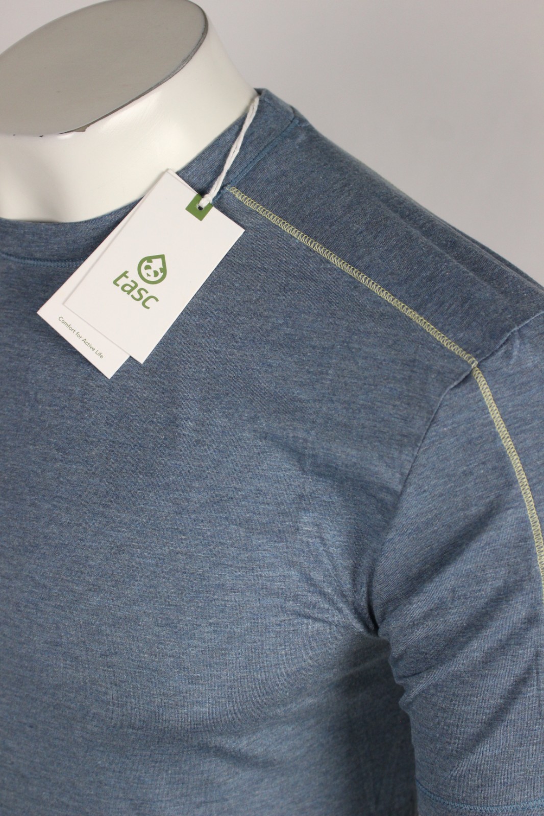 Tasc Men's Recess Tech Tee Short Sleeve T Shirt S Small Indigo Heather Bamboo gallery
