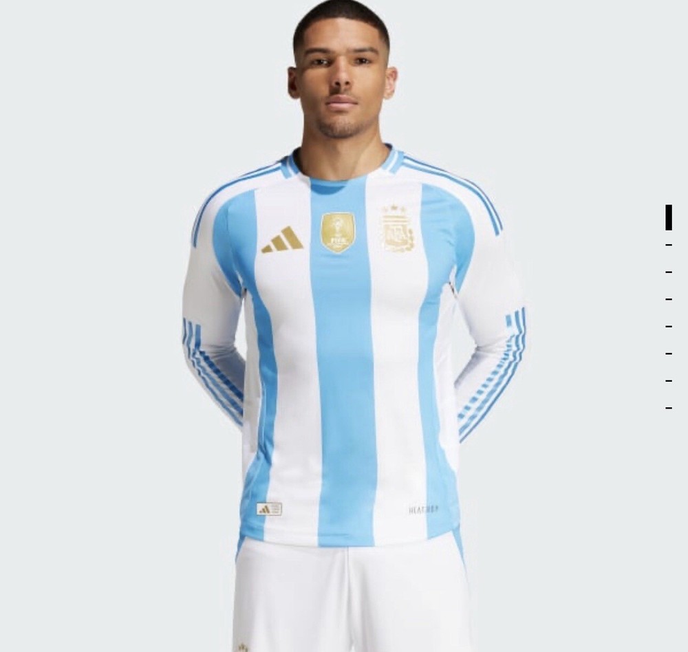 adidas Argentina 24 Long Sleeve Home Authentic Jersey Size M-XXL NWT IP8383 $160