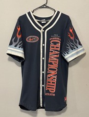 Nike Sportswear Americana Top Men’s Sz M Baseball Jersey Blue DV9642-437 Flame