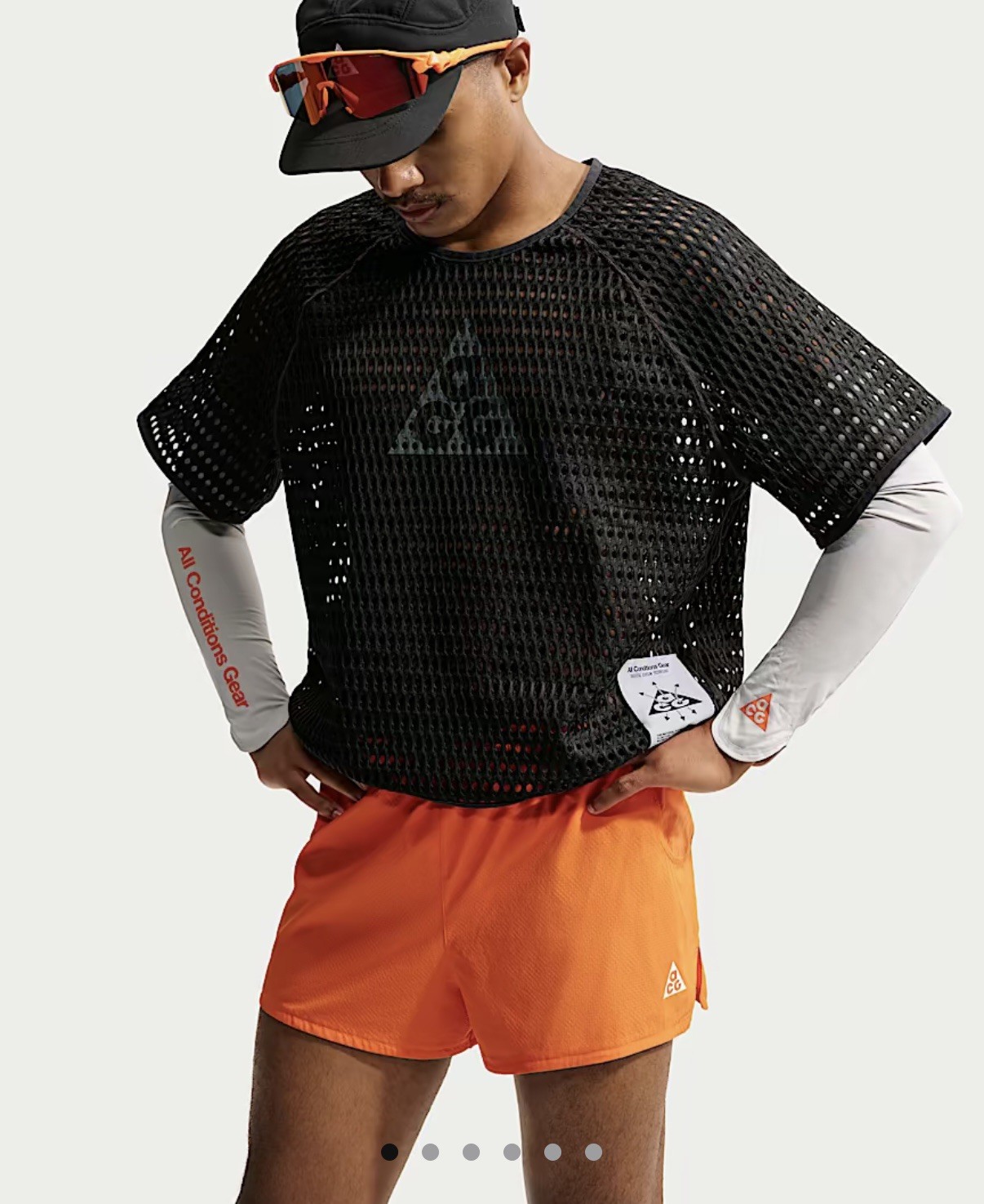 Men’s Nike ACG Radical Airflow Short Sleeve Trail Running Top Black size XL gallery
