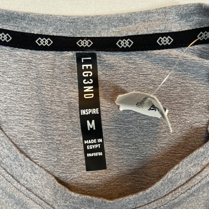 NWT Legend By Inspire Men's Athletic Gray Spotted Short Sleeve T-Shirt Size M gallery