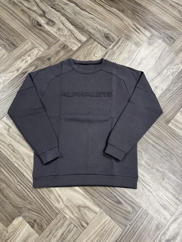 Alphalete ELMTS Long Sleeve Pullover - Charcoal, Size Large gallery